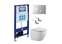 Aquatek ЕВРОПА SET AQUATEK ЕВРОПА-068 4в1 Комплект: Унитаз, Инсталляция, Кнопка смыва