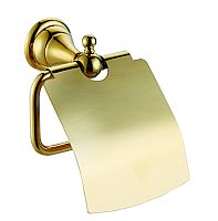 Azario AZ-91110G Elvia Держатель туалетной бумаги с крышкой, золото купить  в интернет-магазине Сквирел