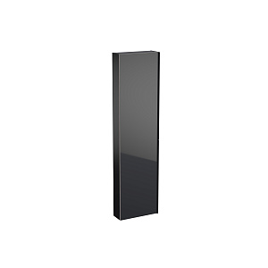 Geberit Acanto 500.637.16.1 Высокий шкафчик , плоский, 450 x 1730 x 174 мм, фронтальная часть: черное стекло корпус: черный матовый — лакированный