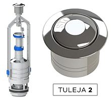 KKPol ZSB/211/0/T/2 Сливной механизм ZSB/211 однорежимный с STOP, 33-42 см, хром
