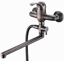 WasserKRAFT 1302L Isar Смеситель для ванны, с длинным изливом, темная бронза