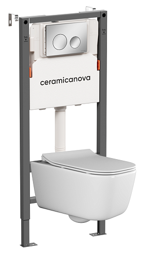 Ceramica Nova  CN3005_121001CH Комплект: Унитаз, Инсталляция, Кнопка смыва