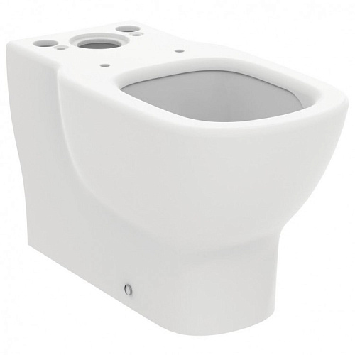 Ideal Standard T0082V1 Tesi Чаша унитаза напольного/приставного 37х67 см, для монтажа с бачком, Silk White (матовый белый)