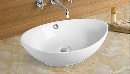 Velvex 7027A Раковина накладная 57х39 см, белая снято с производства