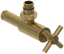 Сунержа 051-1408-1212 Вентиль угловой, (крест) G 1/2" НР х G 1/2" НР, состаренная латунь