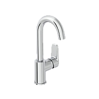 Vitra A43160EXP Flow Soft Смеситель для раковины с поворотным изливом, хром