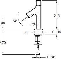 Jacob Delafon Oblo E10378RU-CP (exp) Смеситель для раковины однорычажный