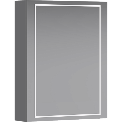 Aqwella SLX0455L Simplex Зеркальный шкаф 55х70 см с сенсорным выключателем и регулятором освещенности, белый купить  в интернет-магазине Сквирел