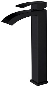 ABBER AF8611B Wasserfall Смеситель для раковины накладной, черный матовый