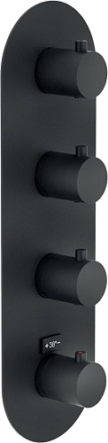 NOBILI WE00104/TBM LIVE термостатический смеситель для ванны 4 выхода (внешняя часть), матовый черный