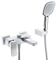 WasserKRAFT 1061WHITE Aller Смеситель для ванны, с коротким изливом, комбинированное покрытие