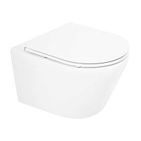 BelBagno BB8001CHR/SC TRE Чаша унитаза подвесного, с сиденьем, 36х50 см, белая