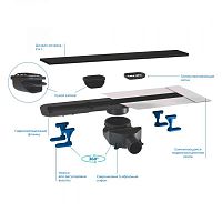 Bettoserb Frameless Line Black Matte 13701319 Душевой лоток