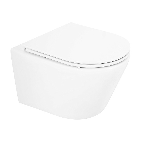 BelBagno BB8001CHR/SC TRE Чаша унитаза подвесного, с сиденьем, 36х50 см, белая BelBagno BB8001CHR/SC TRE Чаша унитаза подвесного, с сиденьем, 36х50 см, белая