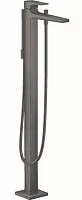 Hansgrohe 32532340 Metropol Смеситель для ванны, напольный, с рычаговой рукояткой, шлифованный черный хром