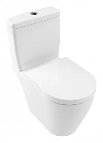 Villeroy & Boch 5644R0R1 Avento Чаша унитаза-компакта 37х64 см, с открытым смывным краем, альпийский белый CeramicPlus