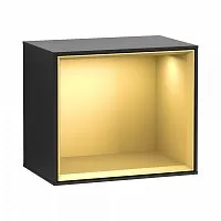 Villeroy & Boch F580PCPD Finion Стеллаж подвесной, лак черный матовый Black Matt Lacquer/Gold Matt Lacquer купить  в интернет-магазине Сквирел