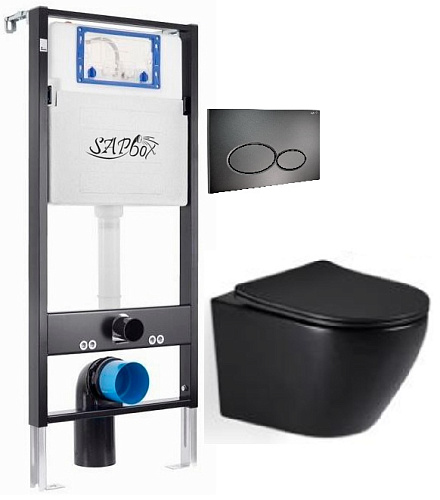 Sapbox  SET.SBOX7262B.2252 Комплект: Унитаз, Инсталляция, Кнопка смыва