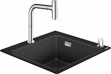Hansgrohe 43217000 C51-F450-06 Кухонная мойка со смесителем, черная