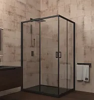 Veconi RV14-12090-01-C5 Rovigo RV-14 Душевой уголок, 120x90x195 см, профиль черный/стекло прозрачное