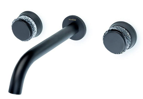 Смеситель из стены Boheme AURA 152-2-B-A черный