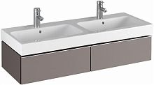 Geberit iCon 840222000 Шкафчик под раковину двойную 1190x240х477 мм платина, глянец, лак купить  в интернет-магазине Сквирел
