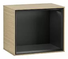 Villeroy & Boch F580PDPC Finion Стеллаж подвесной, Oak Veneer/Shelf Black Matt купить  в интернет-магазине Сквирел