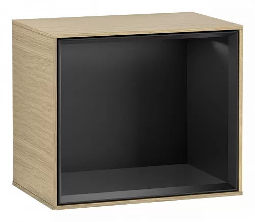 Villeroy & Boch F580PDPC Finion Стеллаж подвесной, Oak Veneer/Shelf Black Matt купить  в интернет-магазине Сквирел