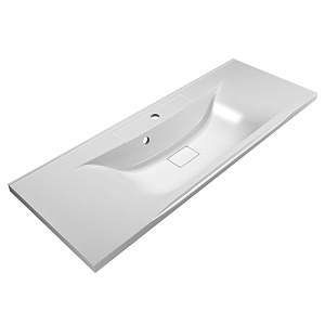 BelBagno BB1100/450-LV-MR-PR Раковина из литьевого мрамора 120х45 см, белая