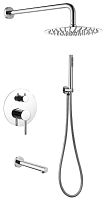 Душевая система ABBER Emotion AF8817 скрытого монтажа с изливом, хром