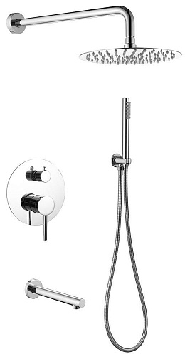 Душевая система ABBER Emotion AF8817 скрытого монтажа с изливом, хром