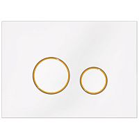 KKPol SPP/045/0/K (350/PPB/045-00-05) Vitrum Grande V3 Orbis Смывная клавиша для инсталляции, белый/золото глянец/белый