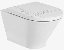 Сет № 1884 3460NL000, Унитаз подвесной (White) + 801D12001, Крышка-сиденье для унитаза (White)