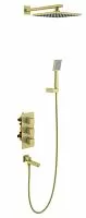 Душевая система Timo Tetra-Thermo SX-0199/17SM скрытого монтажа с термостатом, золото матовое