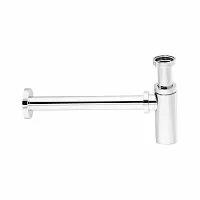 Gattoni 0160/00C0 Accessori Сифон под донный клапан 1/1,4; - цилиндрический, для раковины, цвет хром