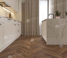 Каменно-полимерная плитка Alpine Floor Альпийский шеврон (Chevron Alpine) ECO 18-13 Дуб Коричневый Chevron