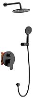 Vincea VSFW-1E1MB Esse Душевой комплект, 2 режима, ограничитель давления Hi Box, черный Vincea VSFW-1E1MB Esse Душевой комплект, 2 режима, ограничитель давления Hi Box, черный