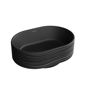 Kerama Marazzi SA.wb.50/BLK.M Artbasin Sabbia Раковина накладная 53х38 см, черный матовый