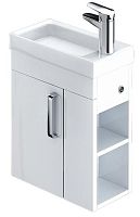 IDDIS, TOR40WRi95K Torr Тумба с умывальником, 40х22 см, подвесная, полки справа, белый