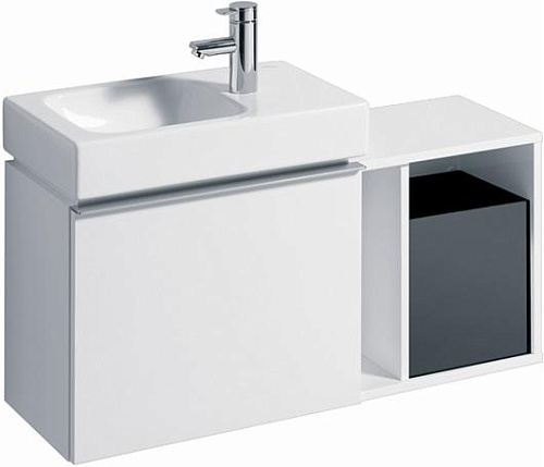 Geberit iCon 840237000 Боковой шкафчик, 370х400х273 мм, белый глянец купить  в интернет-магазине Сквирел