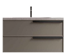 Сет 2124  TCC080 Form Stock, Раковина для мебели (Bianco) + FJ4L285 Soft Touch цвет Diva Stock, Тумба подвесная под раковину (Diva/Struttura Bianca)