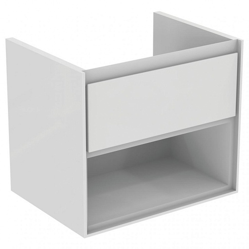 Ideal Standard E0826B2 Connect Air Тумба для раковины 60х44 см, подвесная, Glossy White + Matt White (белый глянцевый + белый матовый)
