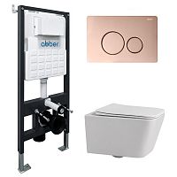 Abber Rechteck AC1201-AC0105-AC0121RG Инсталляция с подвесным унитазом