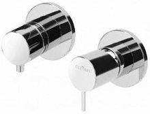 Cezares LEAF-VDIM3-L-01 Встраиваемый однорычажный смеситель с поворотном переключателем на 3 выхода, исполнение хром