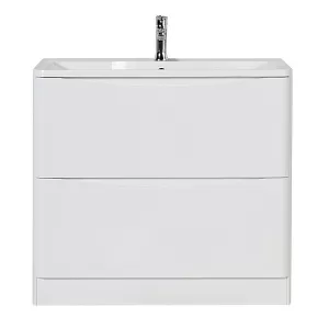 BelBagno ACQUA-900-2C-PIA-BL База под раковину 90х45 см, напольная, Bianco Lucido (белый глянец)
