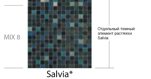 Мозаика Мира ALMA Salvia(8) 32.7x32.7 Стеклянная мозаика снято с производства