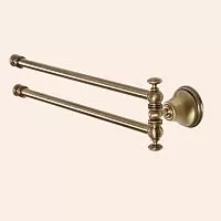 TW Harmony TWHA013br 013, вращающийся полотенцедержатель двойной 49см, цвет держателя: бронза, купить  в интернет-магазине Сквирел