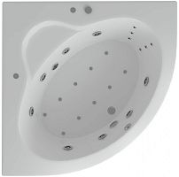 Aquatek KAL146-0000005 Калипсо Ванна акриловая 146х146 см, гидромассаж ПН, с фронтальным экраном, белая