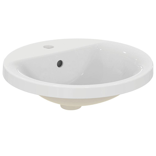Ideal Standard E504201 Connect Раковина встраиваемая на столешницу 50 см, с 1-м отверстием под смеситель, Euro White (евробелый)