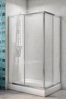 BelBagno DUE-AH-2-100/80-C-Cr Душевой уголок 190х100х80 см, стекло прозрачное/профиль хром